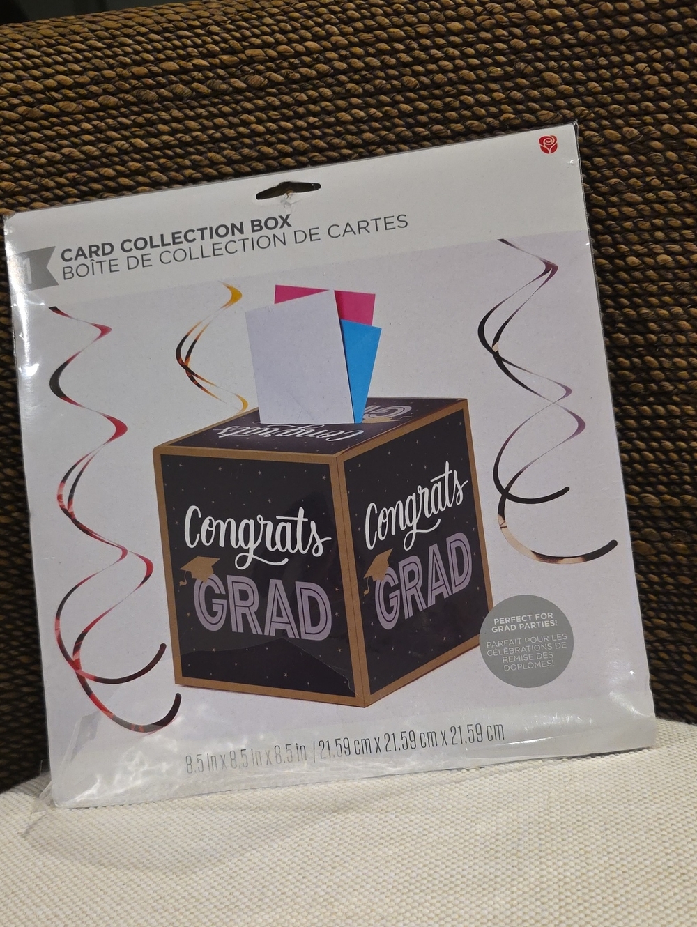 Congrats Grad Card Collection Box - Black